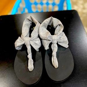 3/$15 Gray Gladiator Cloth Sandals